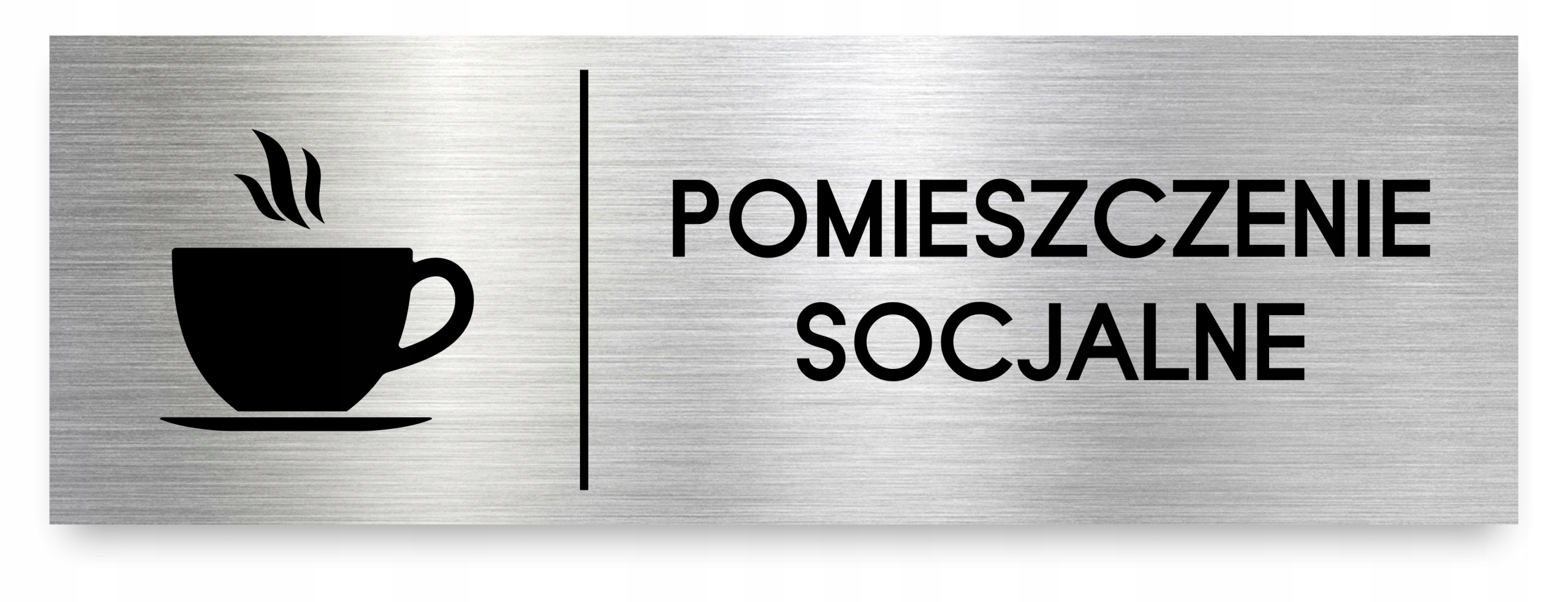 

Tabliczka Pomieszczenie Socjalne 30x10 cm Dibond