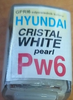 Zaprawka Lakiernicza Kia Hyundai PW6 Pw6 white pea