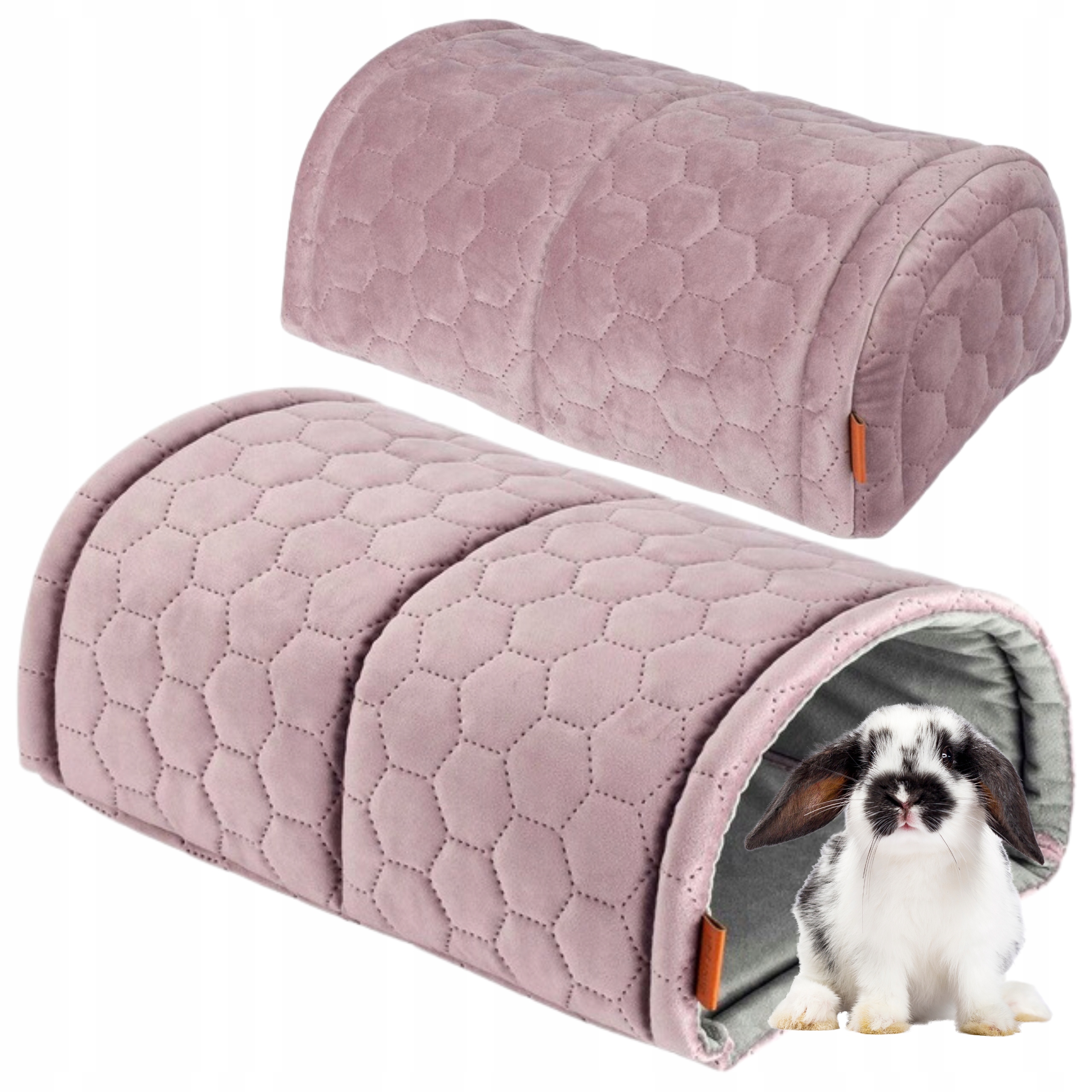 Levně Tunel Budka Jeskyně pro Ježky Hlodavce Králíky Morčata 22x35cm Růžový uKory