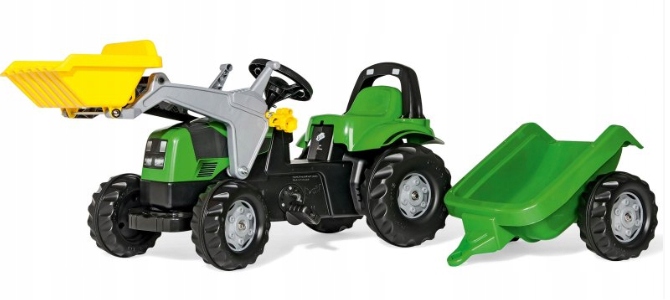 Traktor Deutz-fahr Z Ładowaczem Napęd Na Pedały Z Przyczepą Rolly Toys