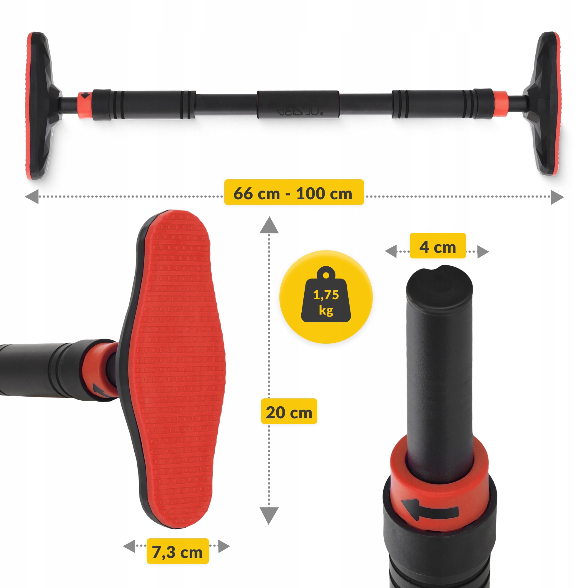 DRĄŻEK ROZPOROWY WIELOFUNKCYJNY DO PODCIĄGANIA REGULOWANY TRENING EAN (GTIN) 5905973400336