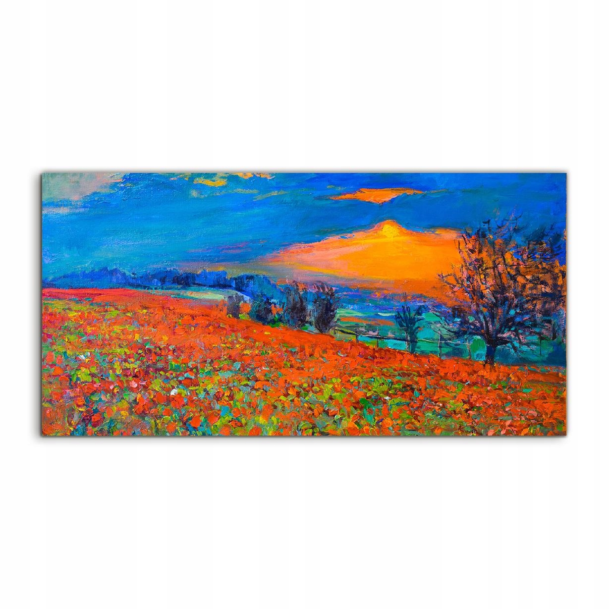 Akrylový obraz 140x70 ako darček Maki západ slnka