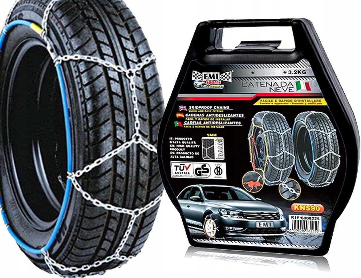 Snehové Reťaze Na Pneumatiky Carall KNS90 Automobilov Zimné Univerzálne 9 MM