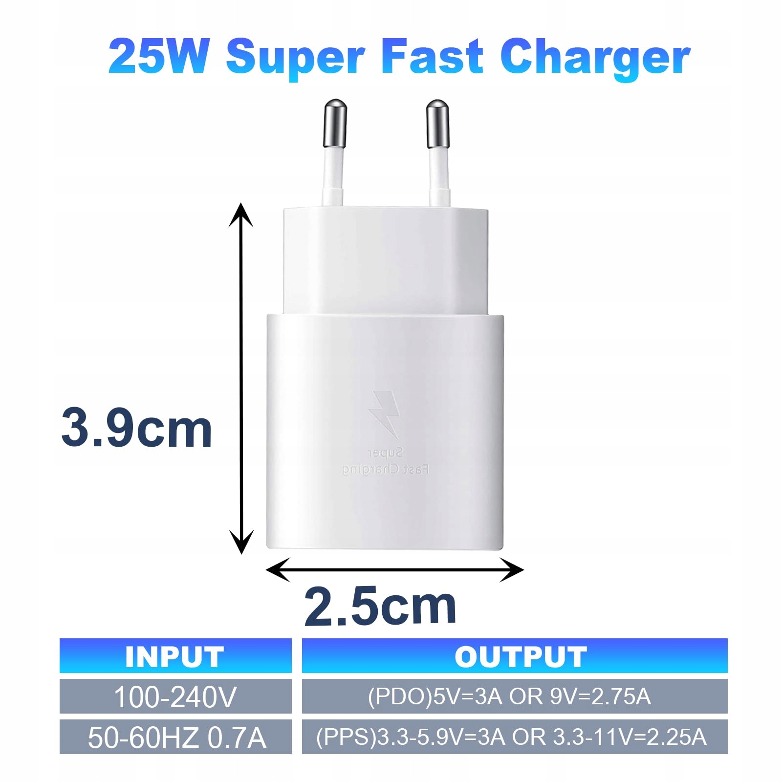SZYBKIE ŁADOWANIE USB C DO SAMSUNG GALAXY S Z FOLD FLIP TABLET BIAŁY — miniatura 6