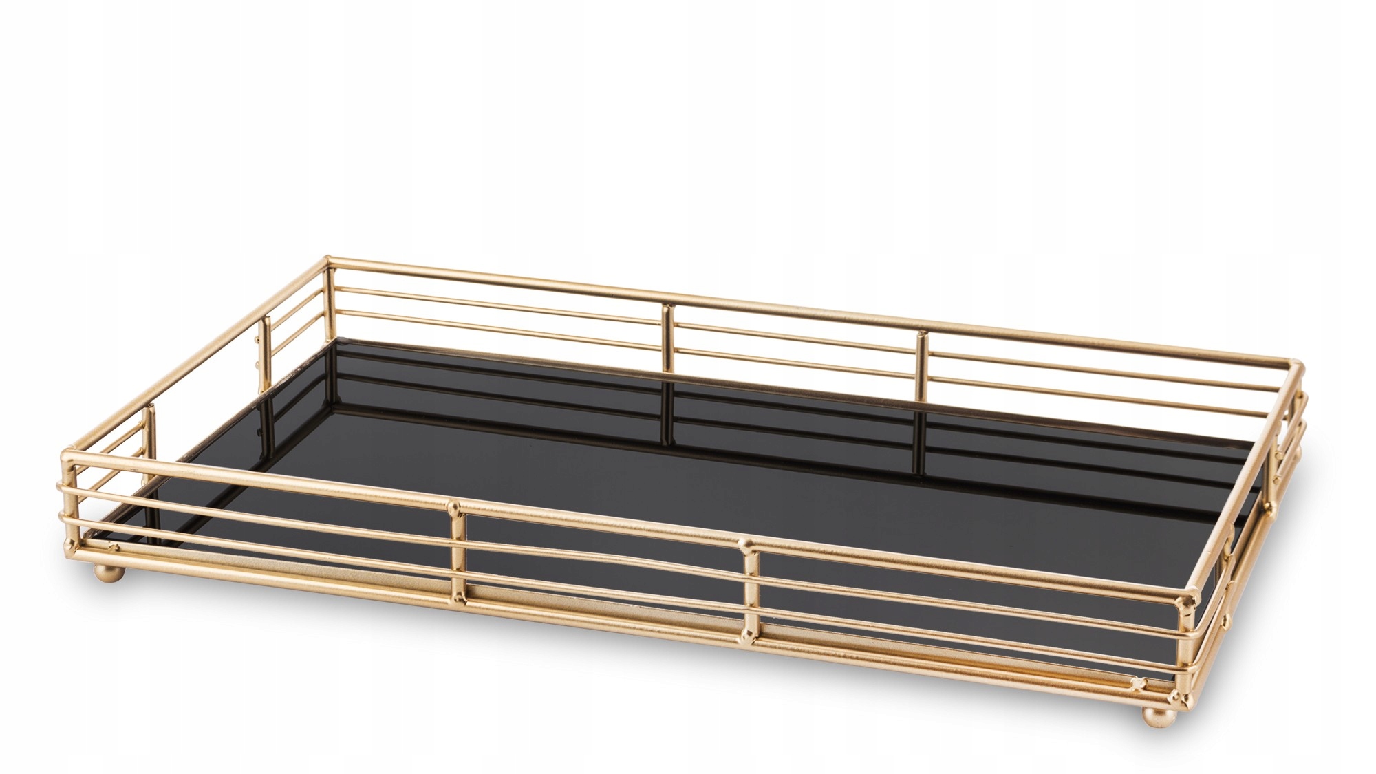 

Taca złota czarne szkło patera talerz glamour