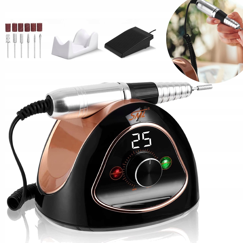 Pilník Na Nehty S Nastavitelnou Rychlostí A Pedálem 45000 U/min