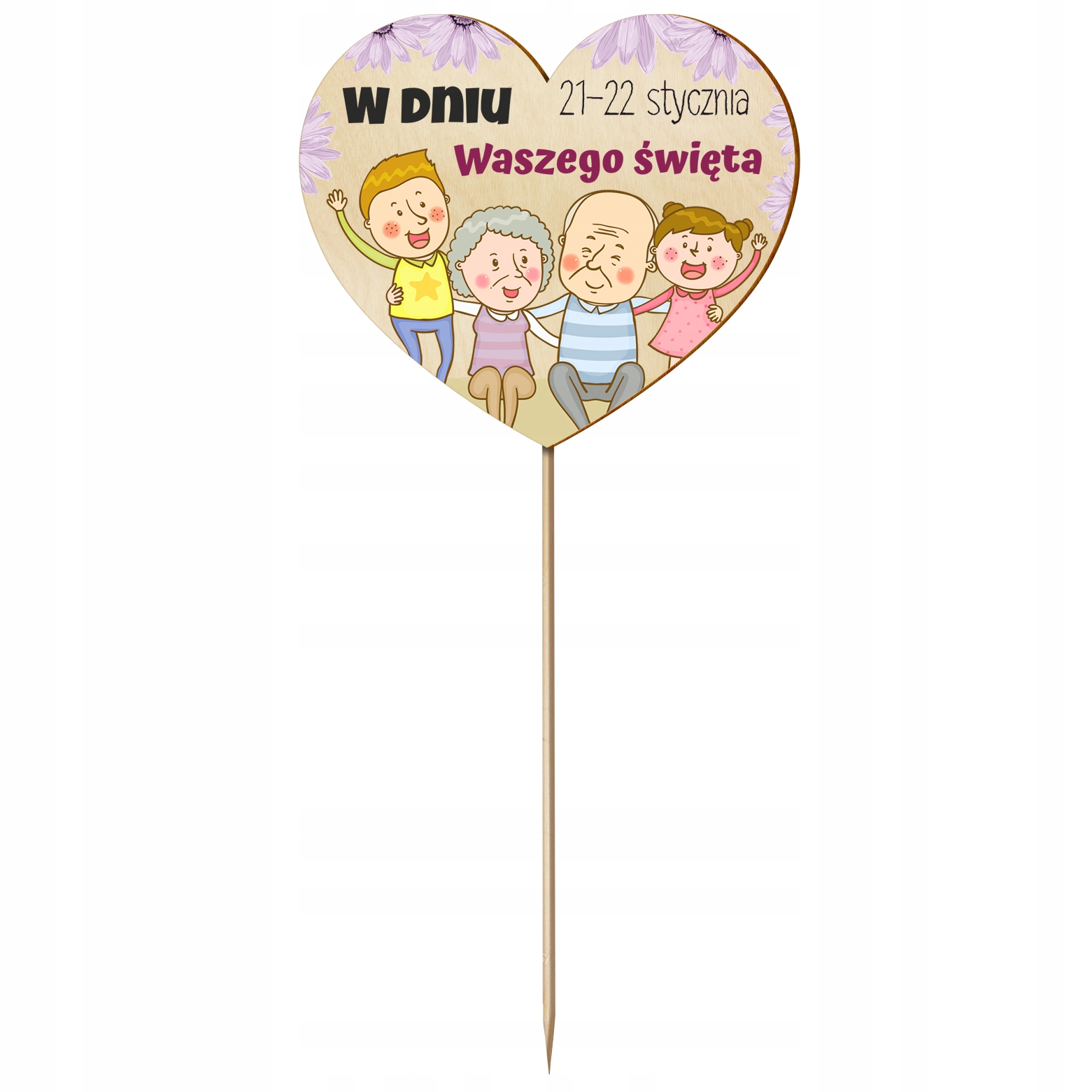 

Topper toper na tort Dzień Babci Dziadka ozdoba