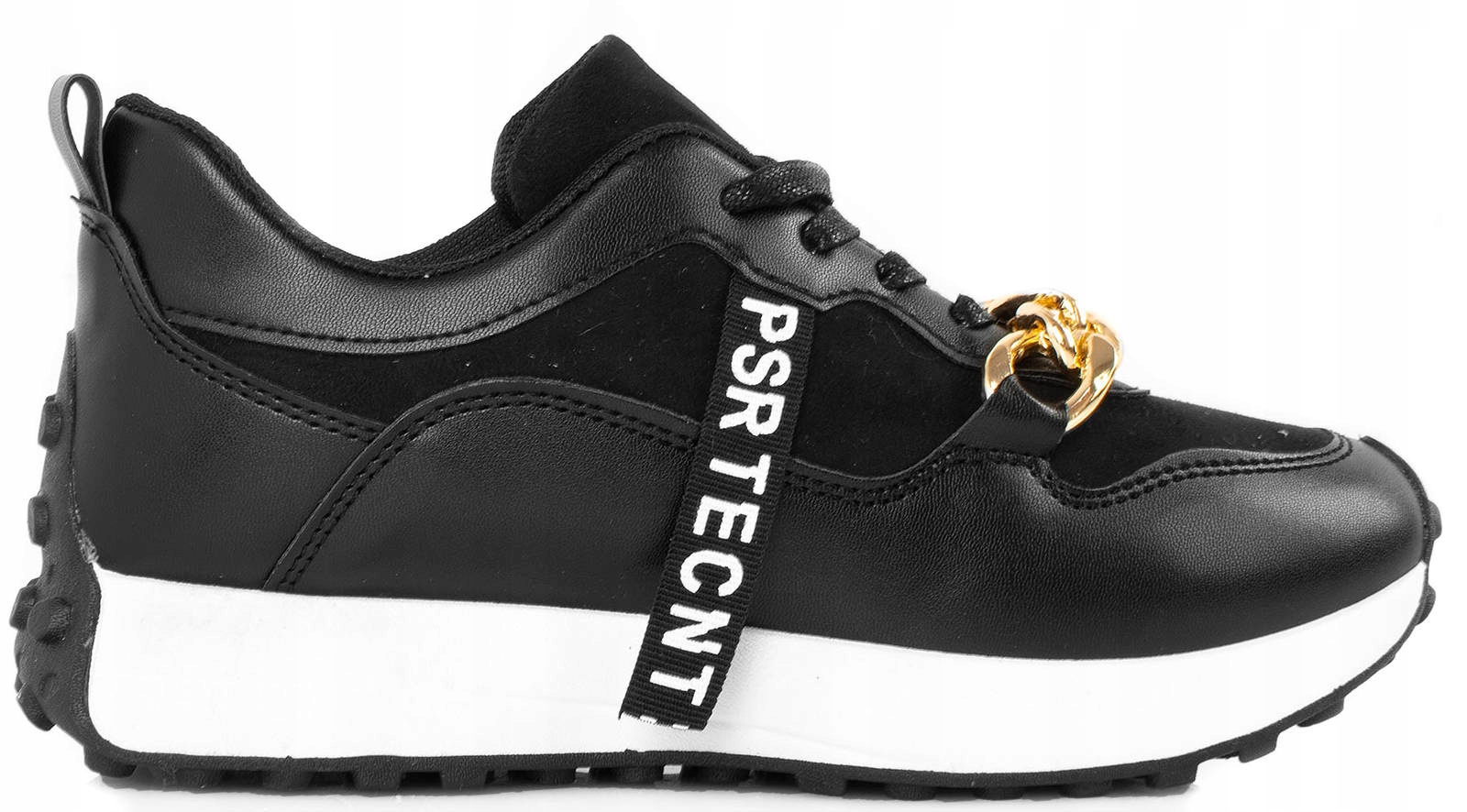 

6369 Czarne Adidasy Sneakersy Z Łańcuchem 37