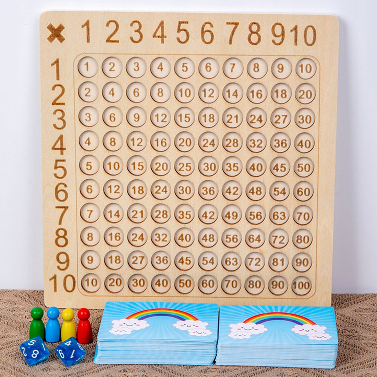 Gra planszowa z tabliczką mnożenia 2 w 1 Stan opakowania oryginalne