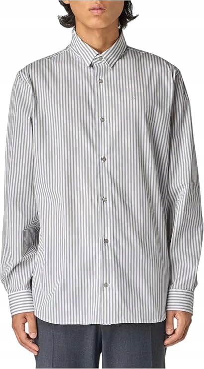 Calvin Klein Elegantní Pánská Pruhovaná Košile Z Bavlny L X_b