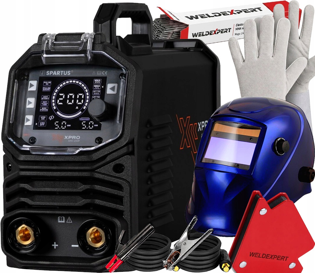Spawarka Inwertorowa Elektrodowa Mma Spartus XPro Arc 200P Pulse Walizka