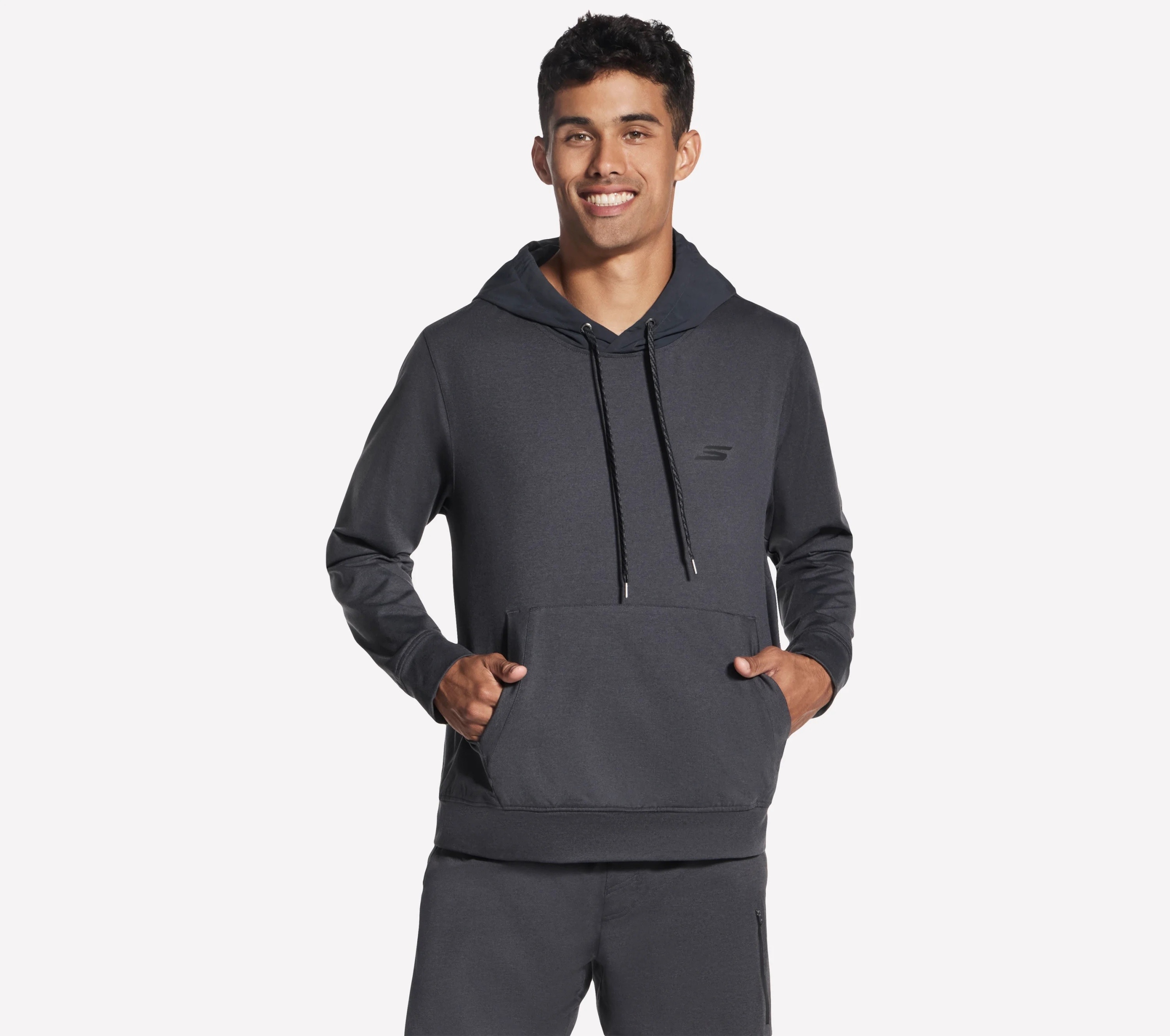Pánská mikina Skechers Weekend Hoodie grafitová HD103 Bkcc