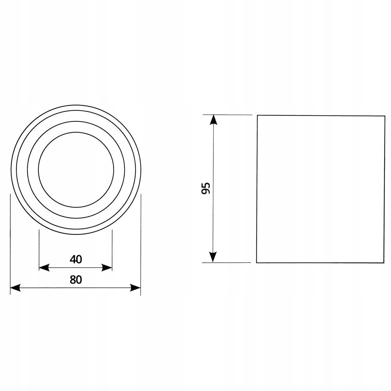 OPRAWA NATYNKOWA TUBA SUFITOWA DO LED IP44 + GU10 Kod producenta KOBOPR1102