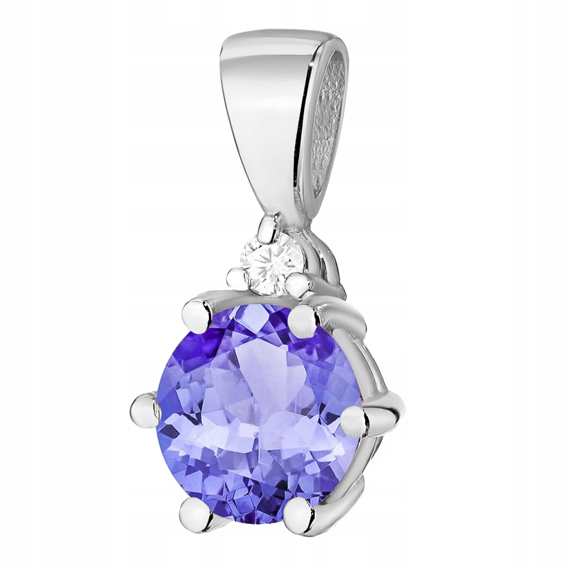Krásný klasický Zlatý Přívěsek Přívěsek pr. 585 s Tanzanitem 0,50 ct 14k