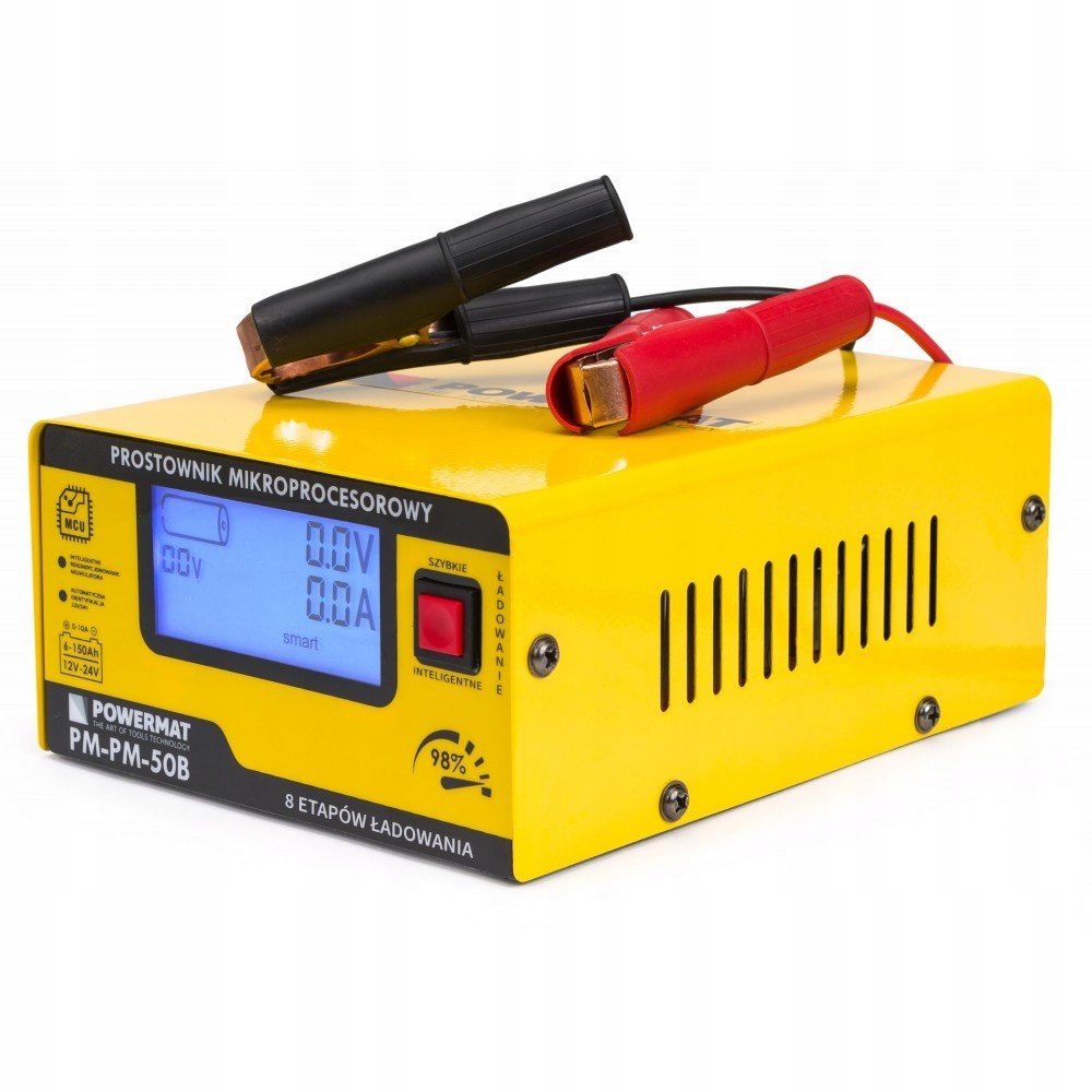 Prostownik mikroprocesorowy Powermat PM-PM-50B 10A Model PM-PM-50B