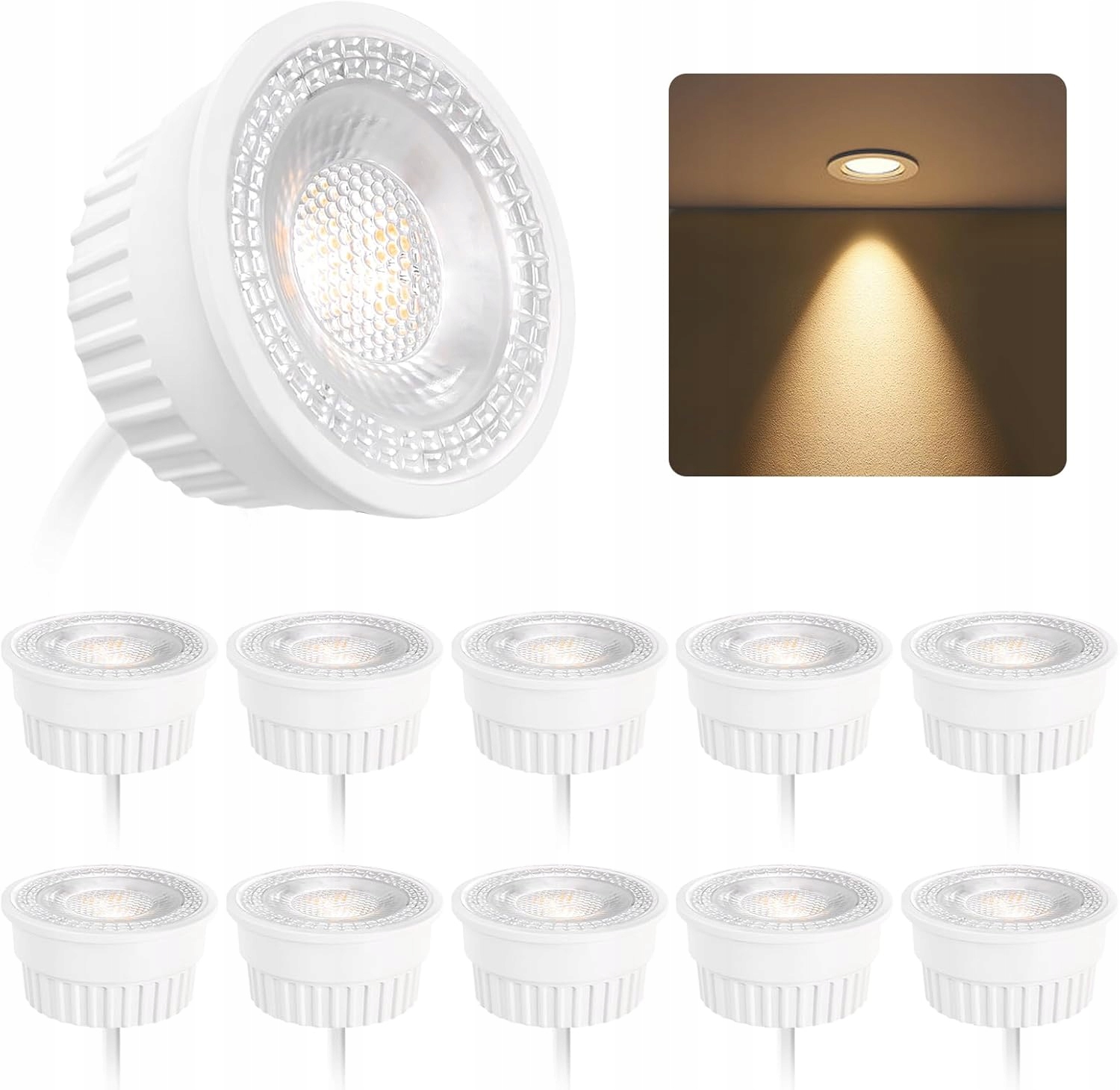 Led modul 5W GU10/MR16 230V IP44 500lm 3000K úhel 10 kusů