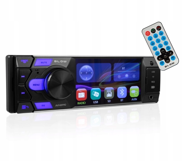 Radio samochodowy 1DIN Blow AVH-8990 Usb Aux 4x60W Bluetooth ekran dotykowy