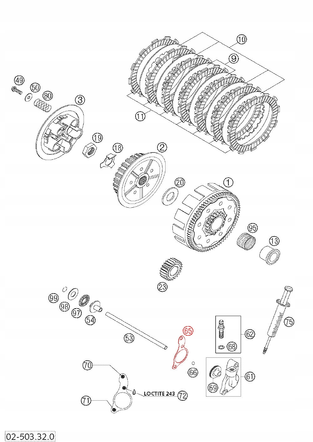 Uszczelka wysprzęglika KTM SX EXC MXC LC4 Producent R-Parts