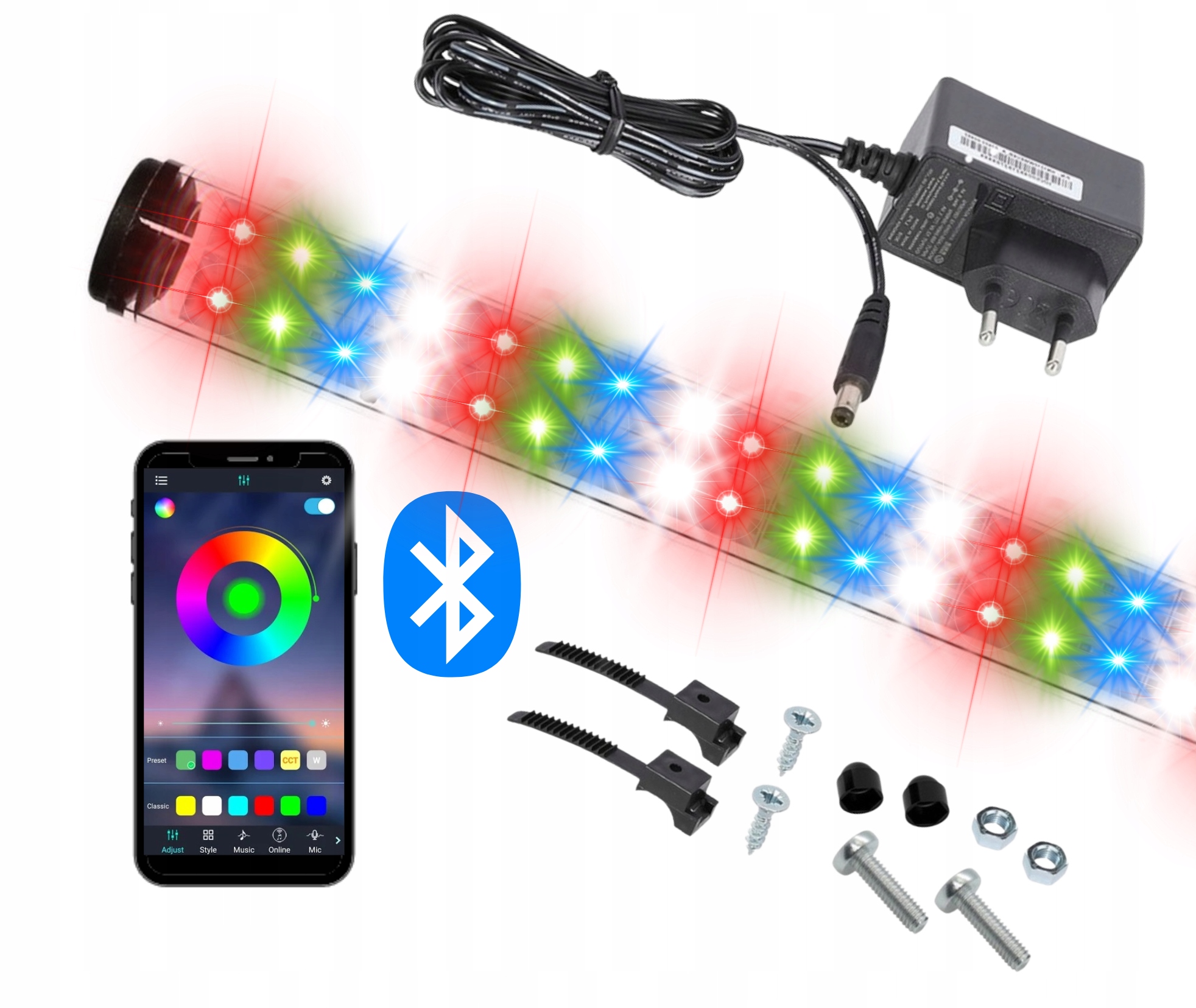 Led Rgb akvárium 50 cm II Bluetooth