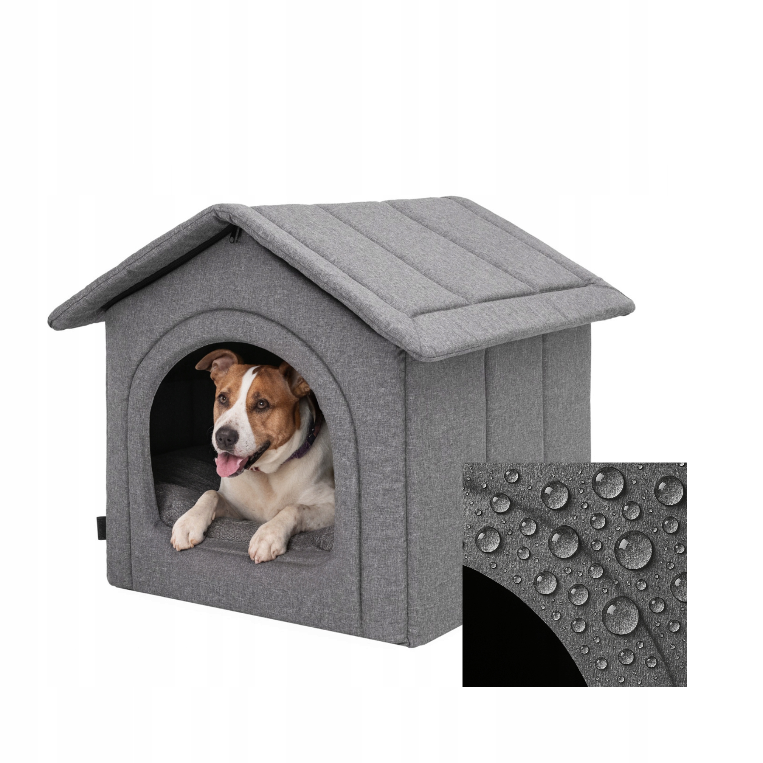 Buda Dla Psa – Legowisko, Miękka Buda, Domek, Posłanie, Doggy 55x60x60 cm-Zdjęcie-0