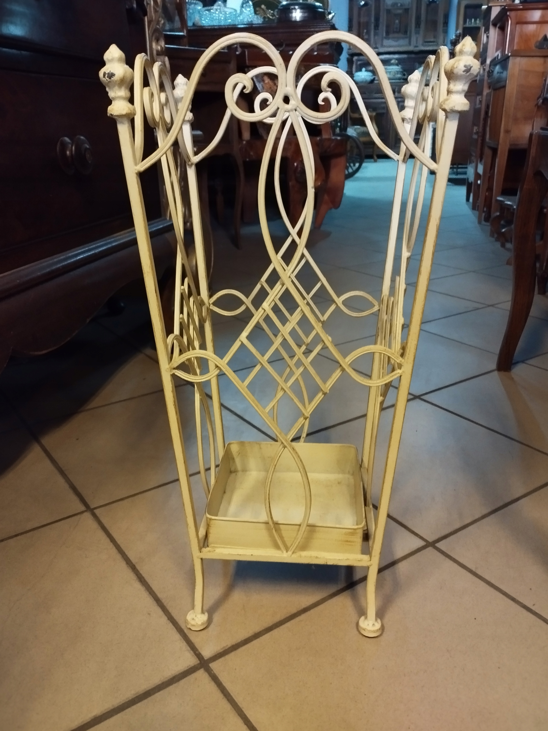 PARASOLNIK STOJAK NA PARASOLE METAL ECRU ! FRANCJA