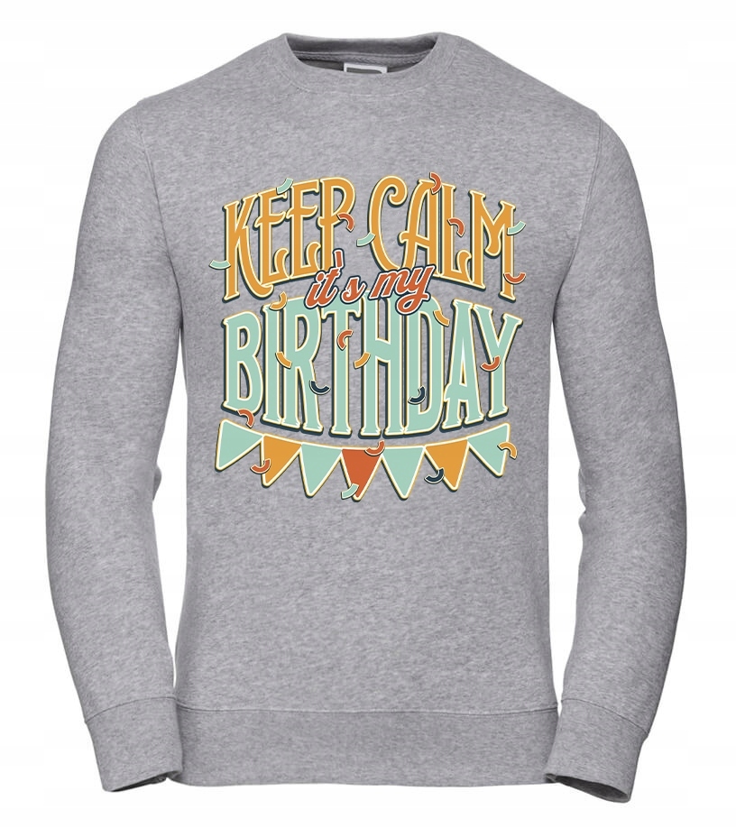 Mikina Keep Calm It's My Birthday 3XL Šedá