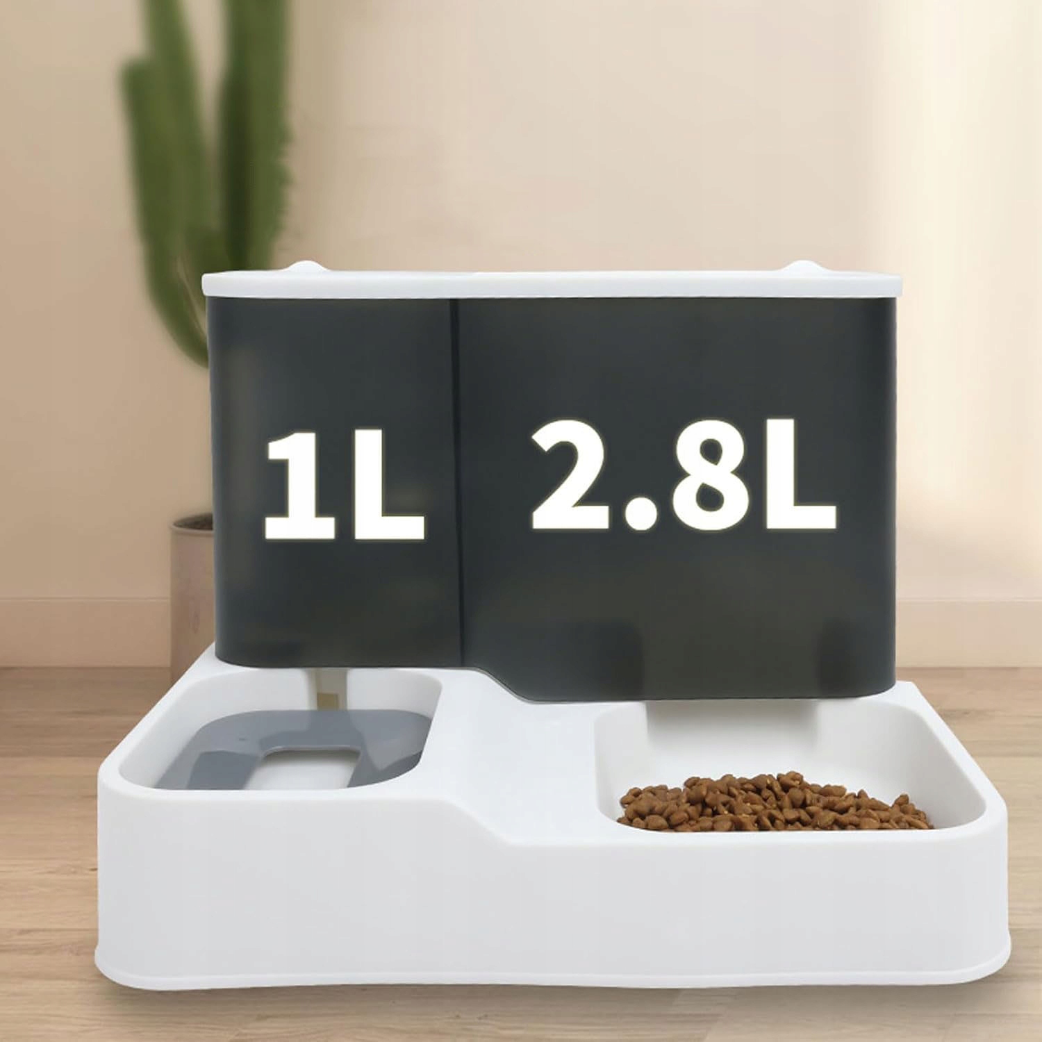 Levně Dávkovač Na Krmivo Vody Automatický Podavač Miska Pro Psa 2V1 2.8L 1L