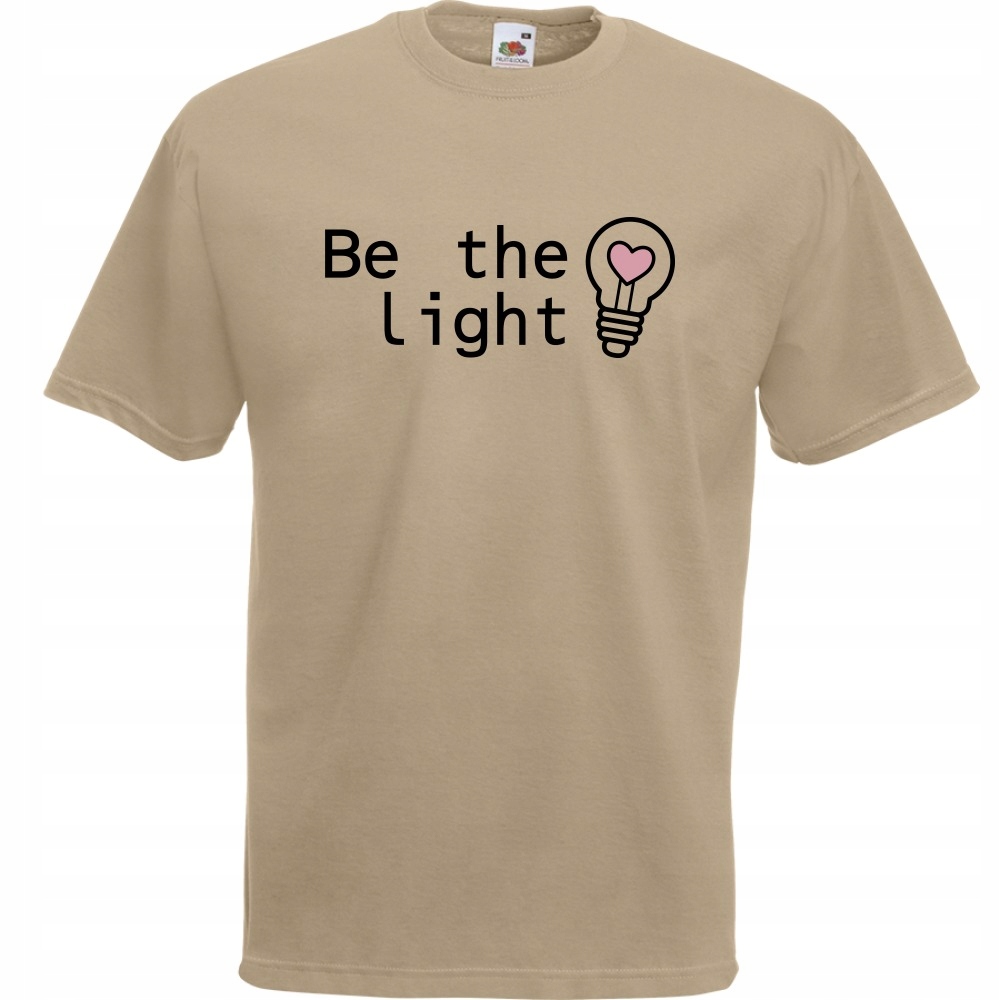 

Koszulka be the light żarówka serce XXL khaki