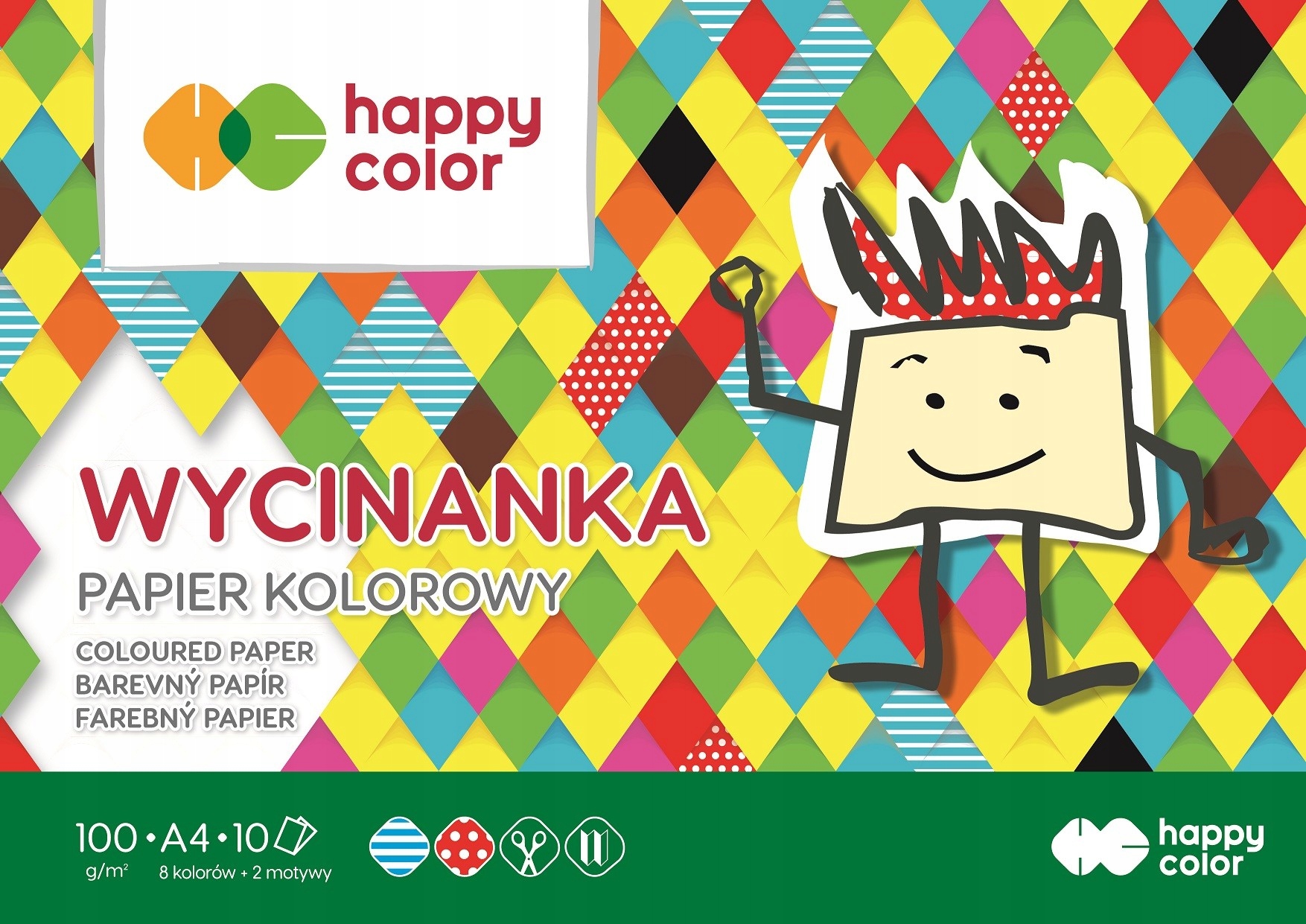 

Blok Wycinanka, A4, 10 kol., 100 g, Happy Color