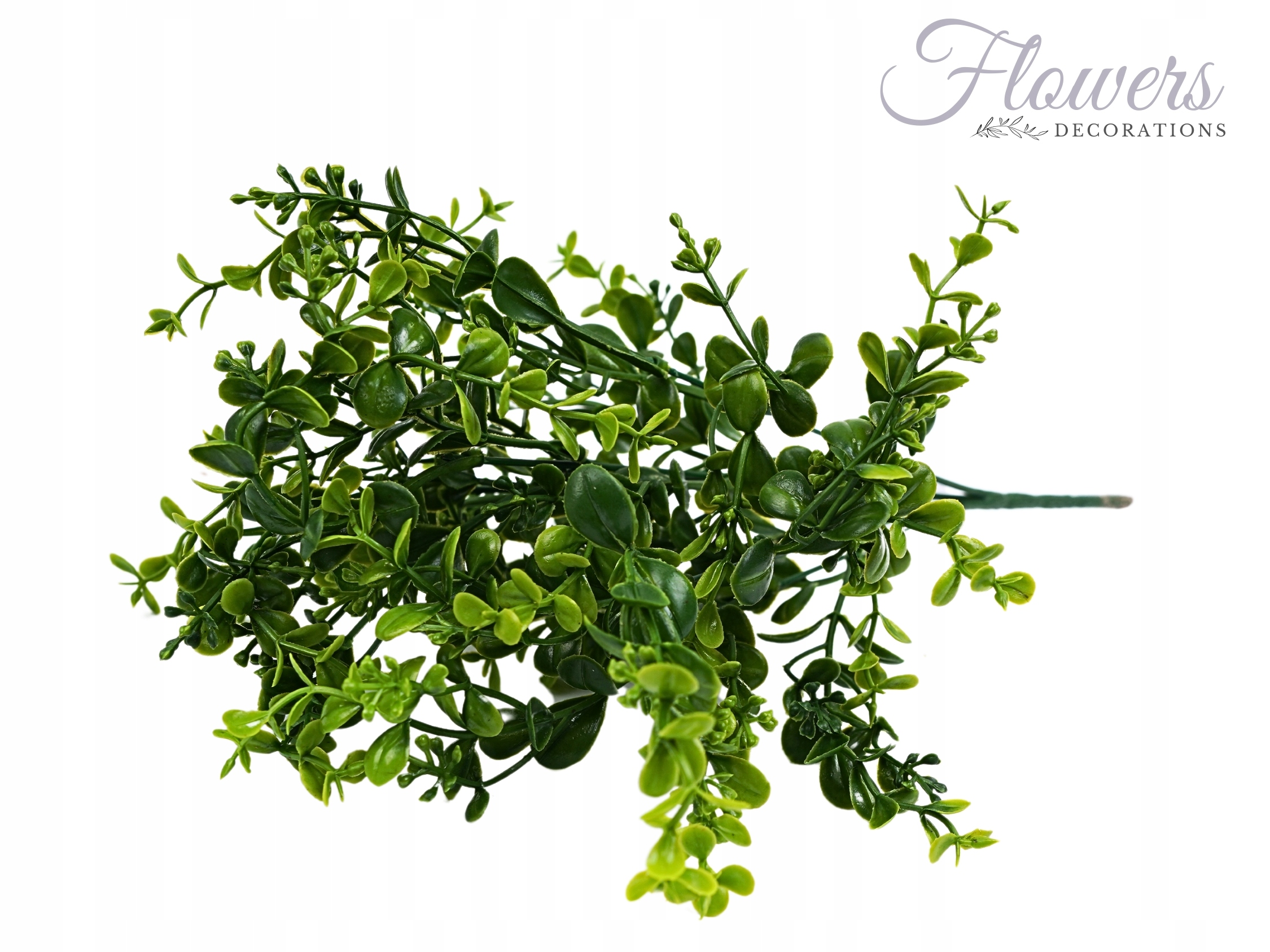 SZTUCZNA ROŚLINA ZIELONA DROBNE LISTKI MINI BUKSZPAN GAŁĄZKA DO STROIKÓW Marka Topoblu