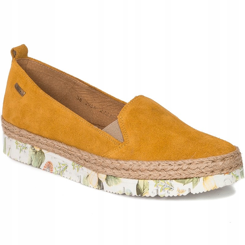 

Espadryle Maciejka skórzane żółte 02966-57 r.40