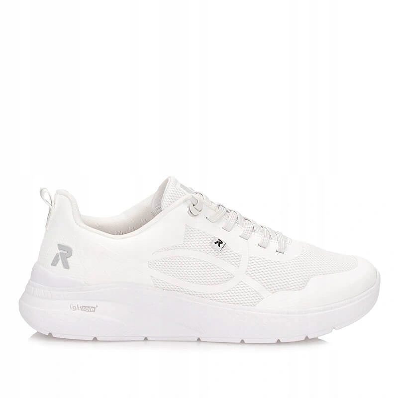 Dámské tenisky Rieker M8551-80, polobotky, bílé, šněrovací