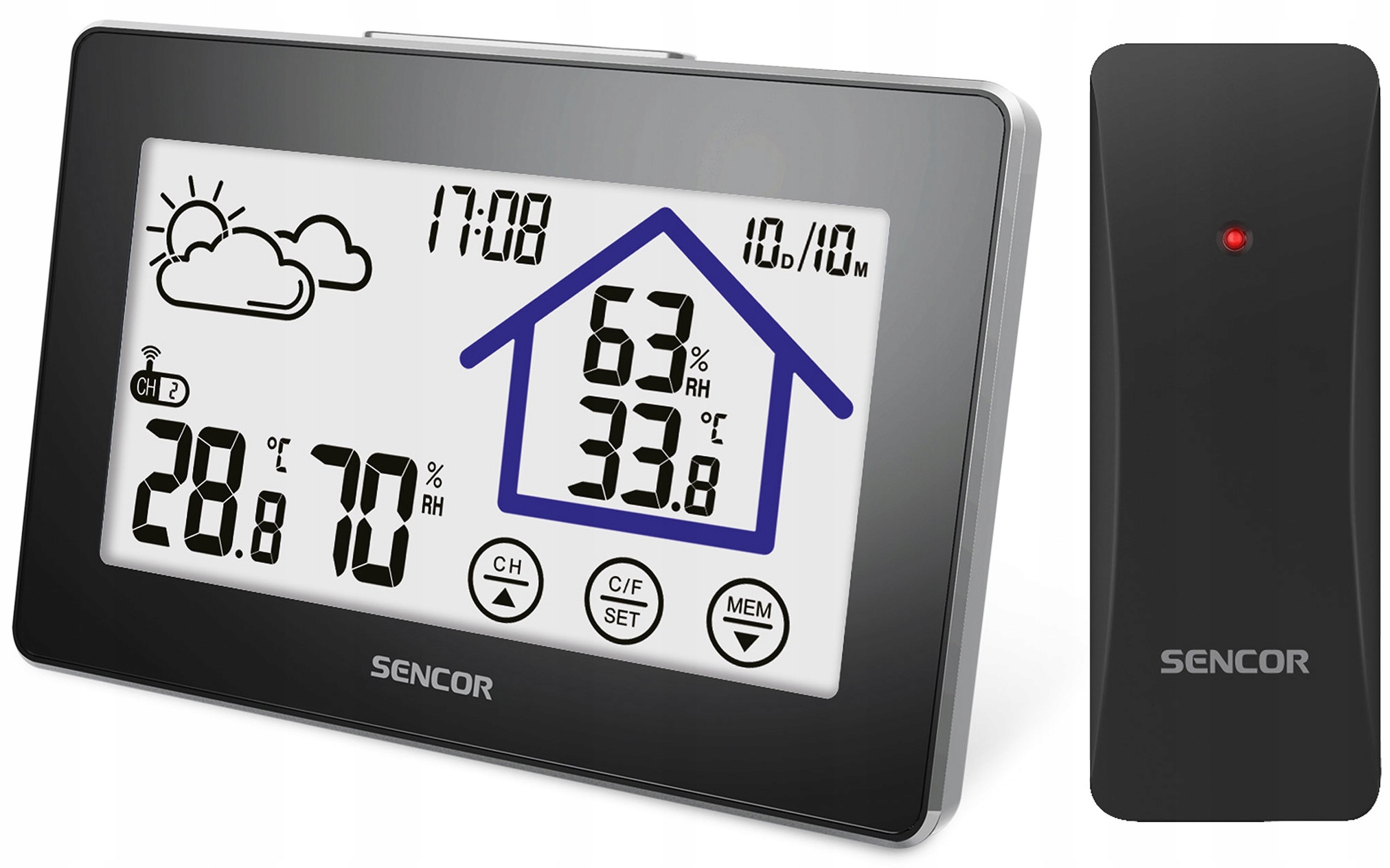 

Sencor Stacja pogodowa cyfrowa LCD zegar prognoza