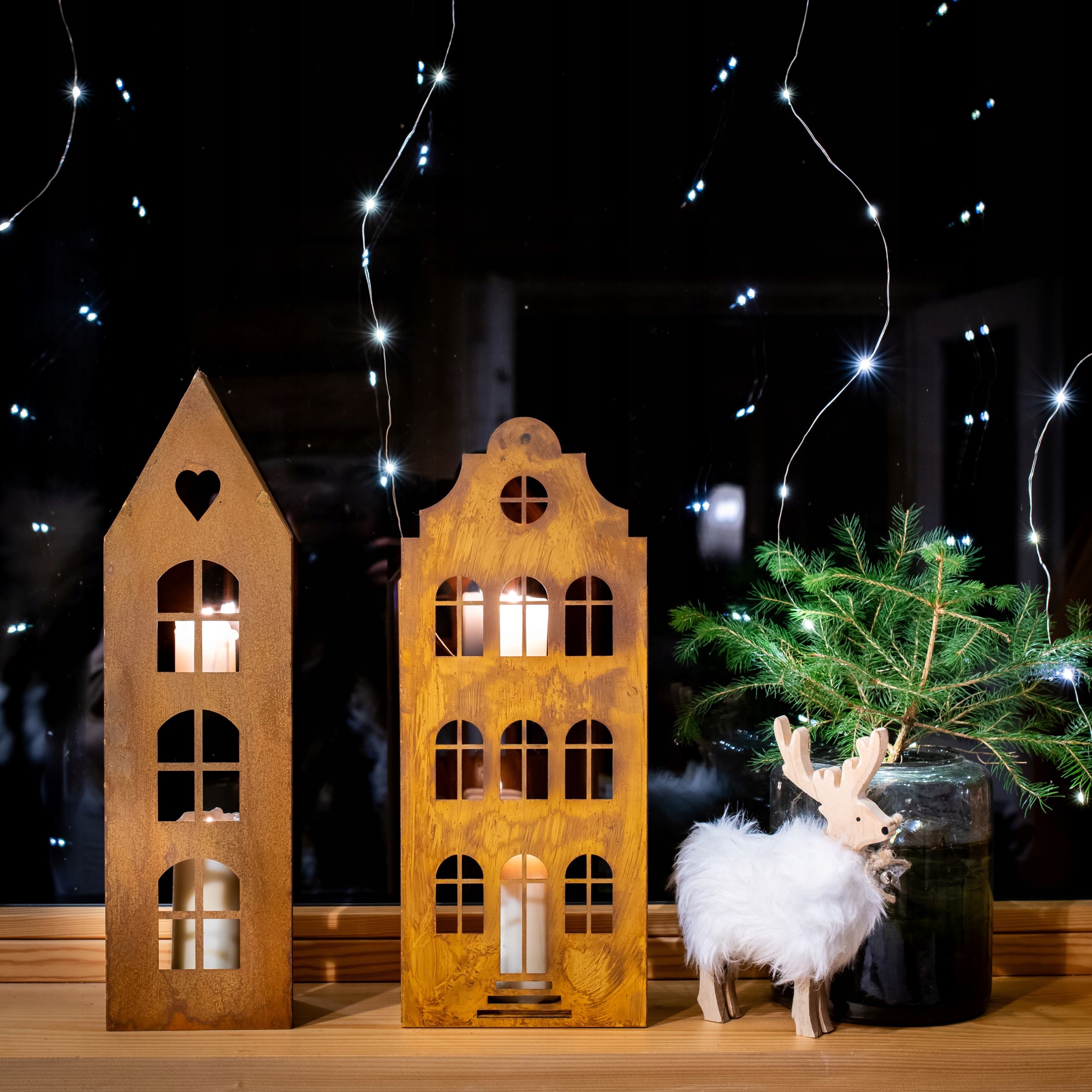 DOMEK LAMPION NA LED SWIECE LATARNIA HANDMADE CORTEN LATARENKA RDZAWY Rodzaj lampion