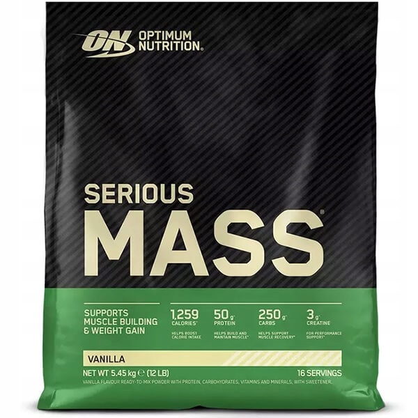 Optimum Nutrition Serious Mass 5.45 kg gainer doplněk stravy na hmotu vanilka