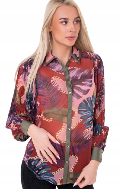 Guess Dámská Vzorovaná Košile S Límečkem A Knoflíky