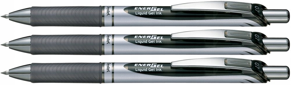 PIÓRO KULKOWE ŻEL PENTEL BL77 ENERGEL CZARNE x3