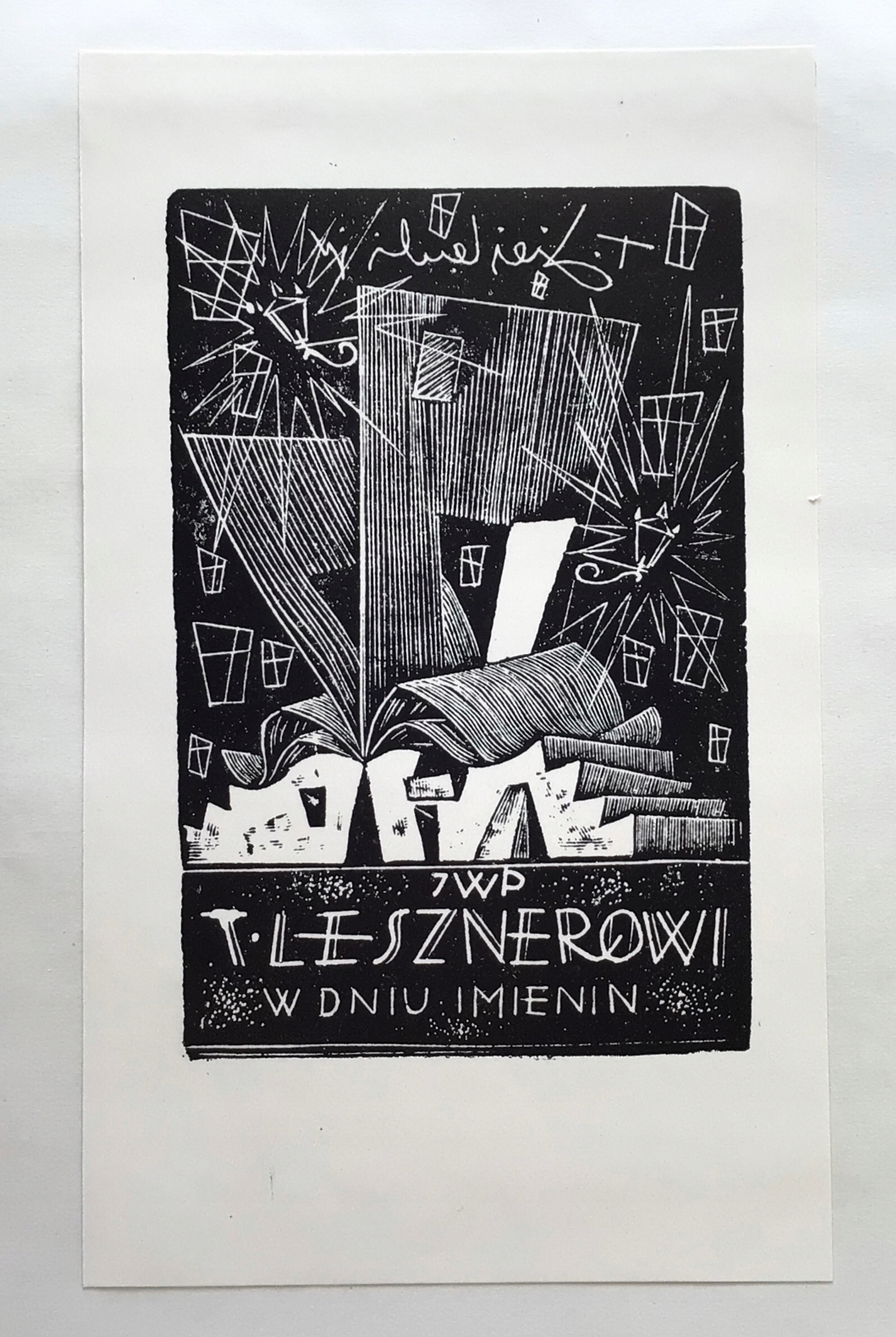 Ex-libris Tadeuszowi Lesznerowi