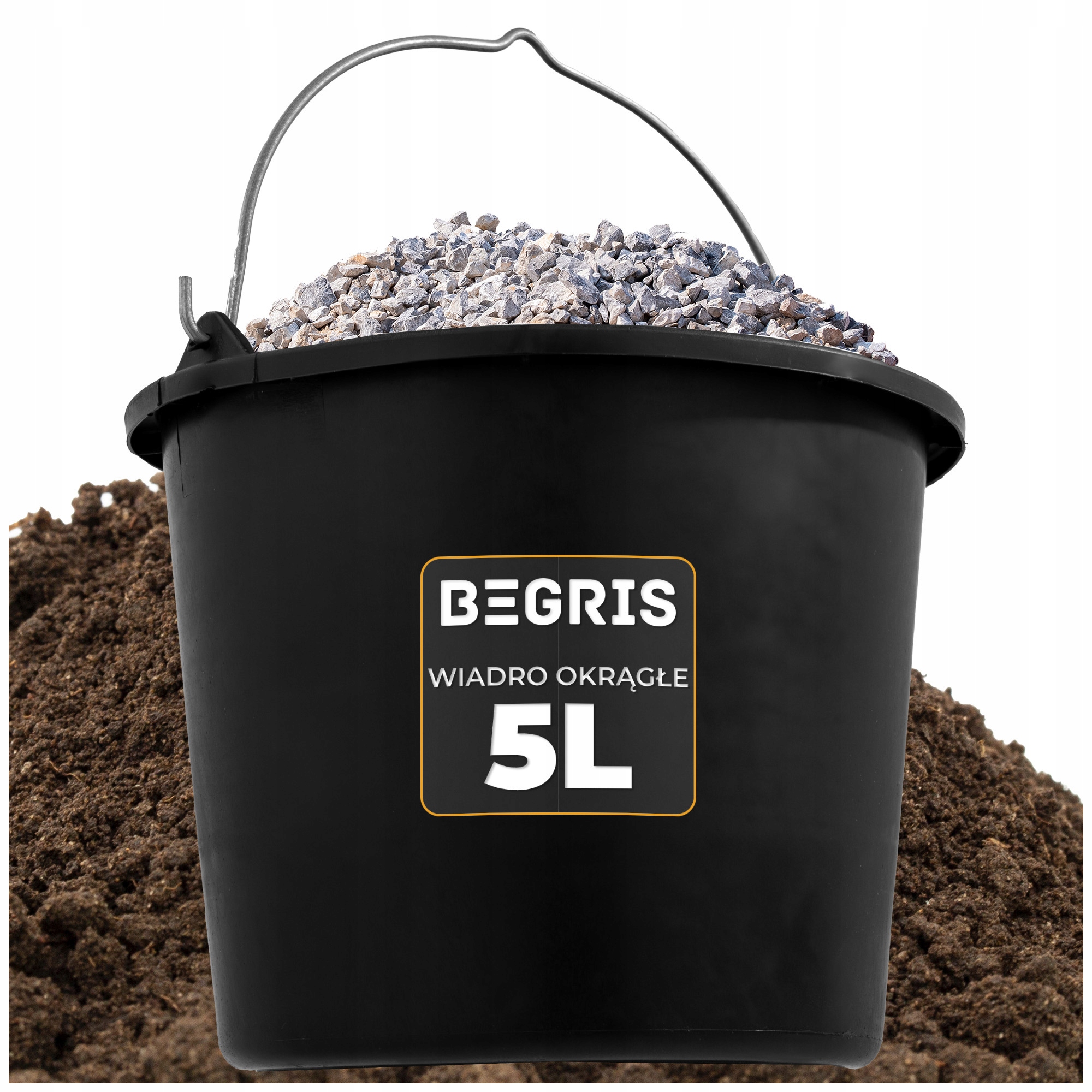 WIADRO BUDOWLANE GOSPODARCZE CZARNE 5L Marka BS TRADING GROUP