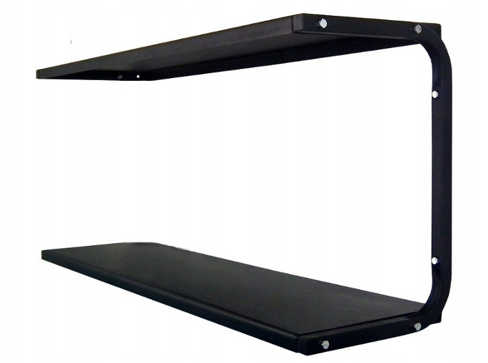 Kovová nástěnná police 93 cm dodatečná PG2CD dvojitá gastronomická loftová