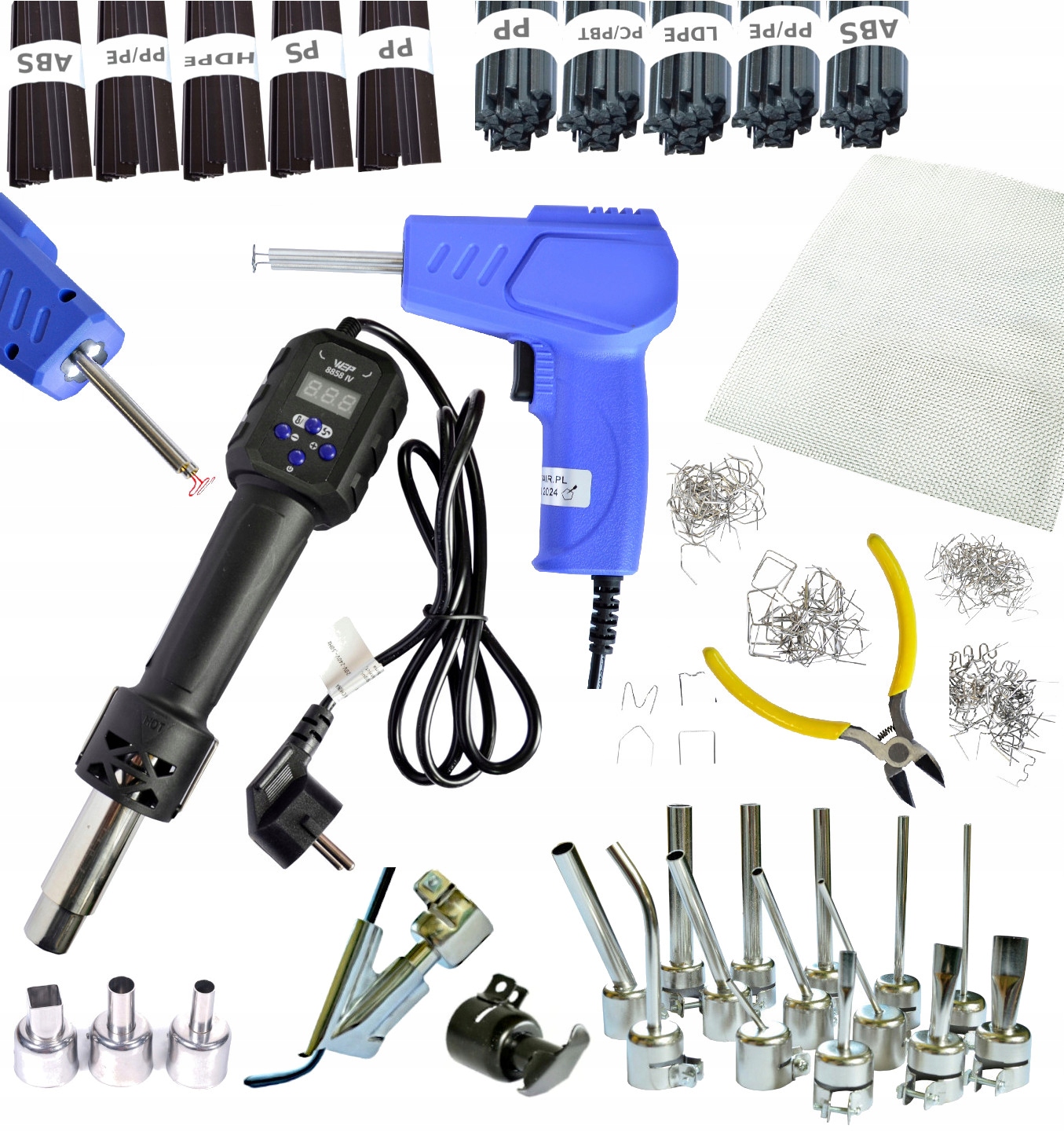 ZSZYWACZ PLASTIKU ZSZYWARKA SPAWARKA WEP 8858-IV Dysze BUT 1kg plastików