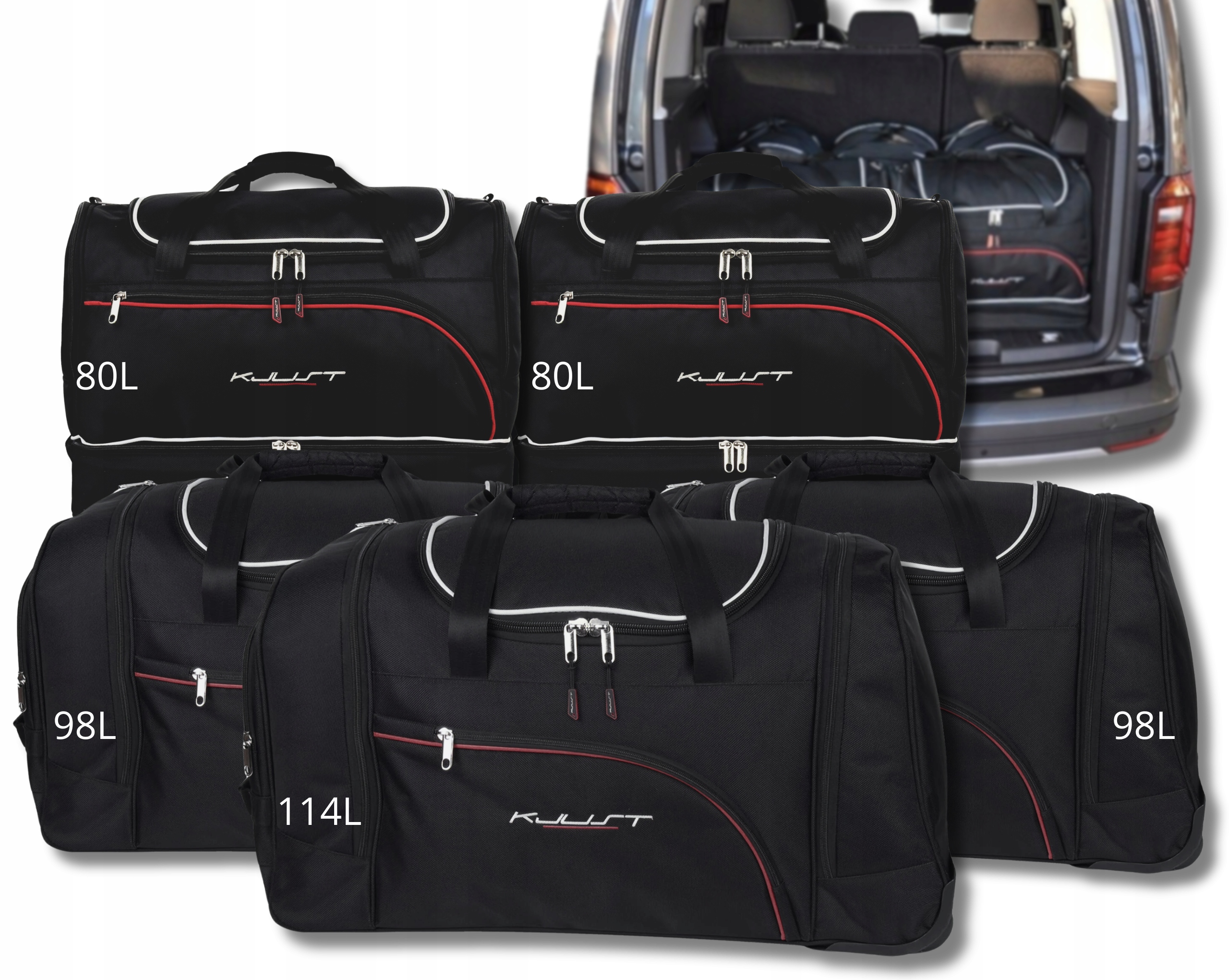 Cestovná Taška Do Kufra Vw Caddy 2015-2020 5 ks