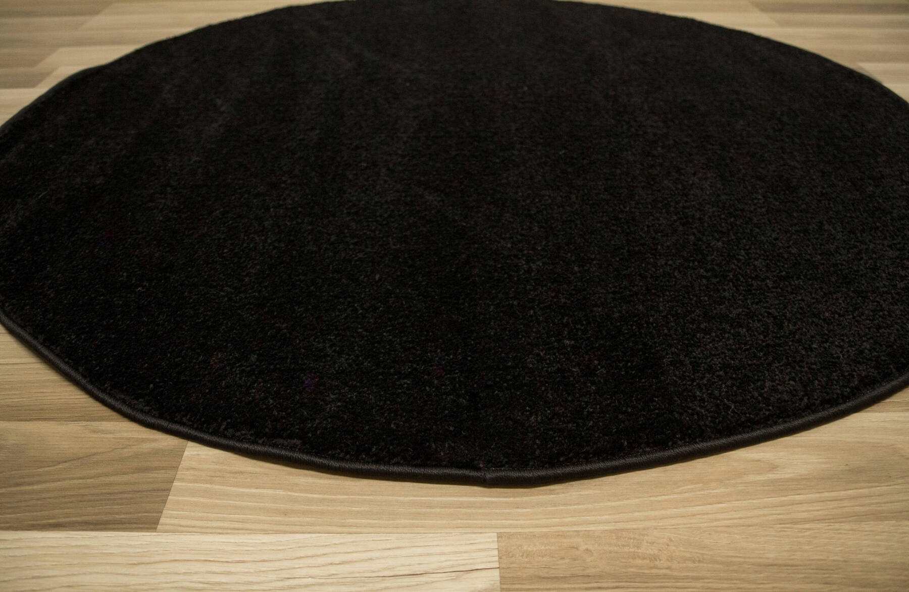 DYWAN OKRĄGŁY CZARNY MODNY MIĘKKIE RUNO DO SALONU POKOJU LIMA śr. 160 cm Kształt okrągły