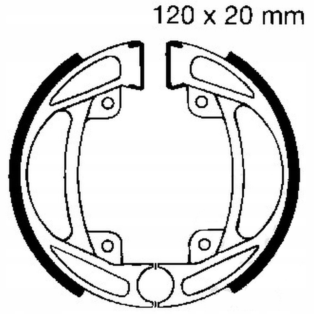 

Szczęki Hamulcowe EBC932 120x20mm Kreidler Puch