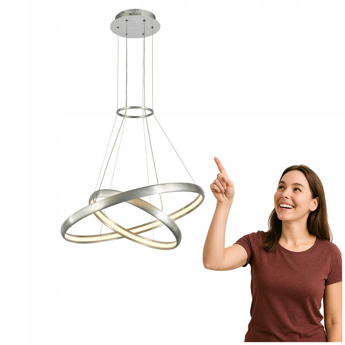 Závesná lampa Axel MD17025-2A Alu+wh Italux