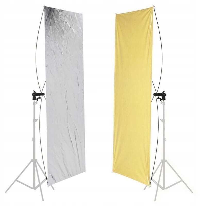 Blenda panelowa srebrno-złota 60x120cm MITOYA do montażu na statywie