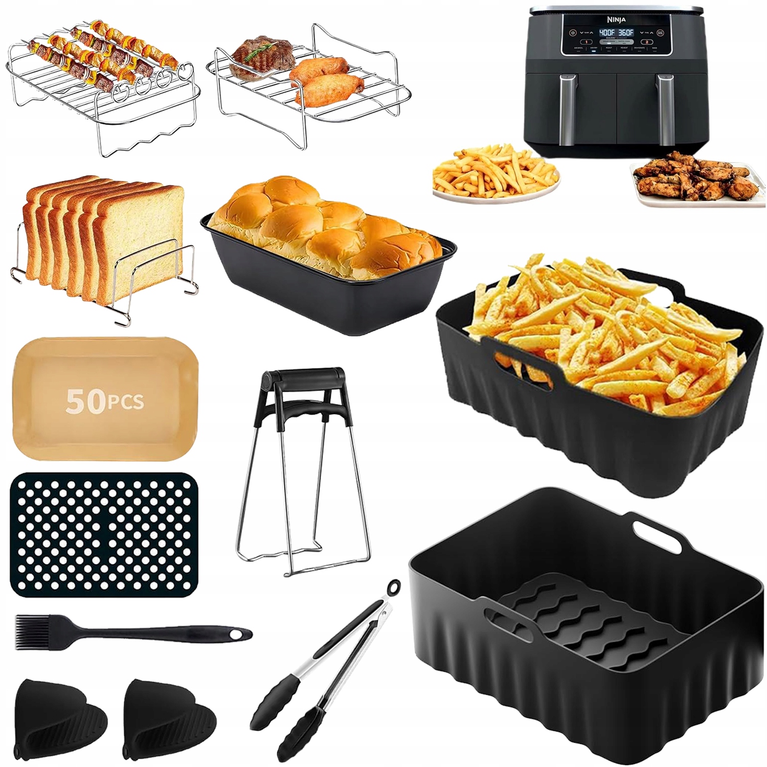 Foremka Silikonowa do Frytkownicy AirFryer Ninja AF400EU AF300EU+Akcesoria