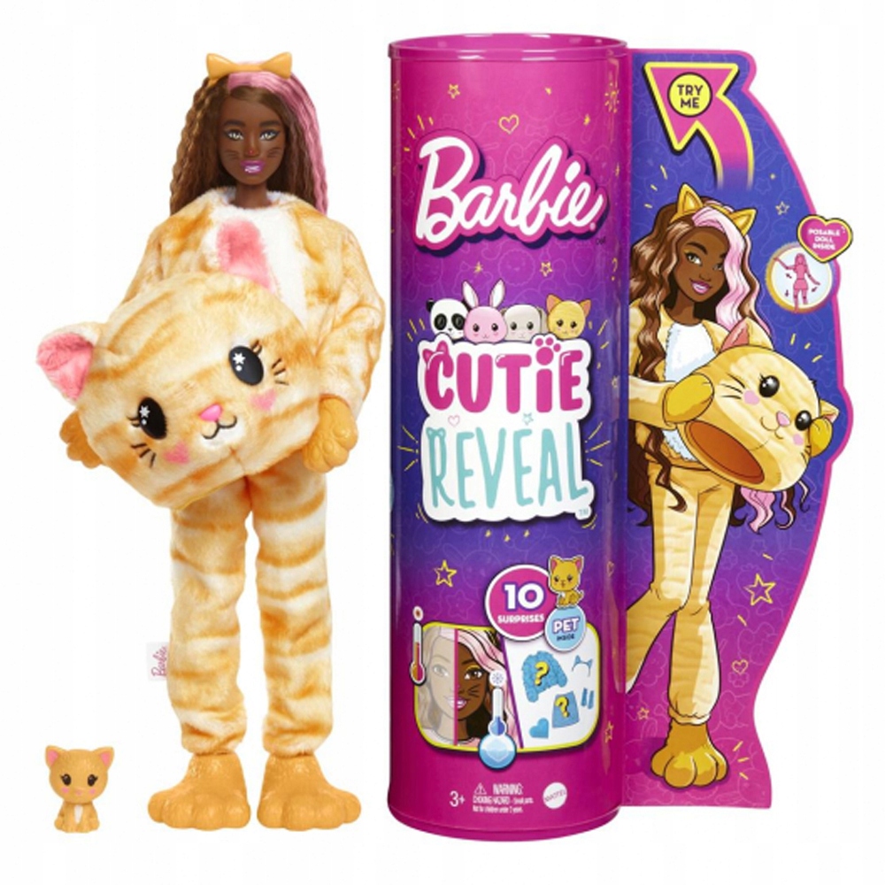 

Barbie Cutie Reveal Lalka w przebraniu kotka HHG20