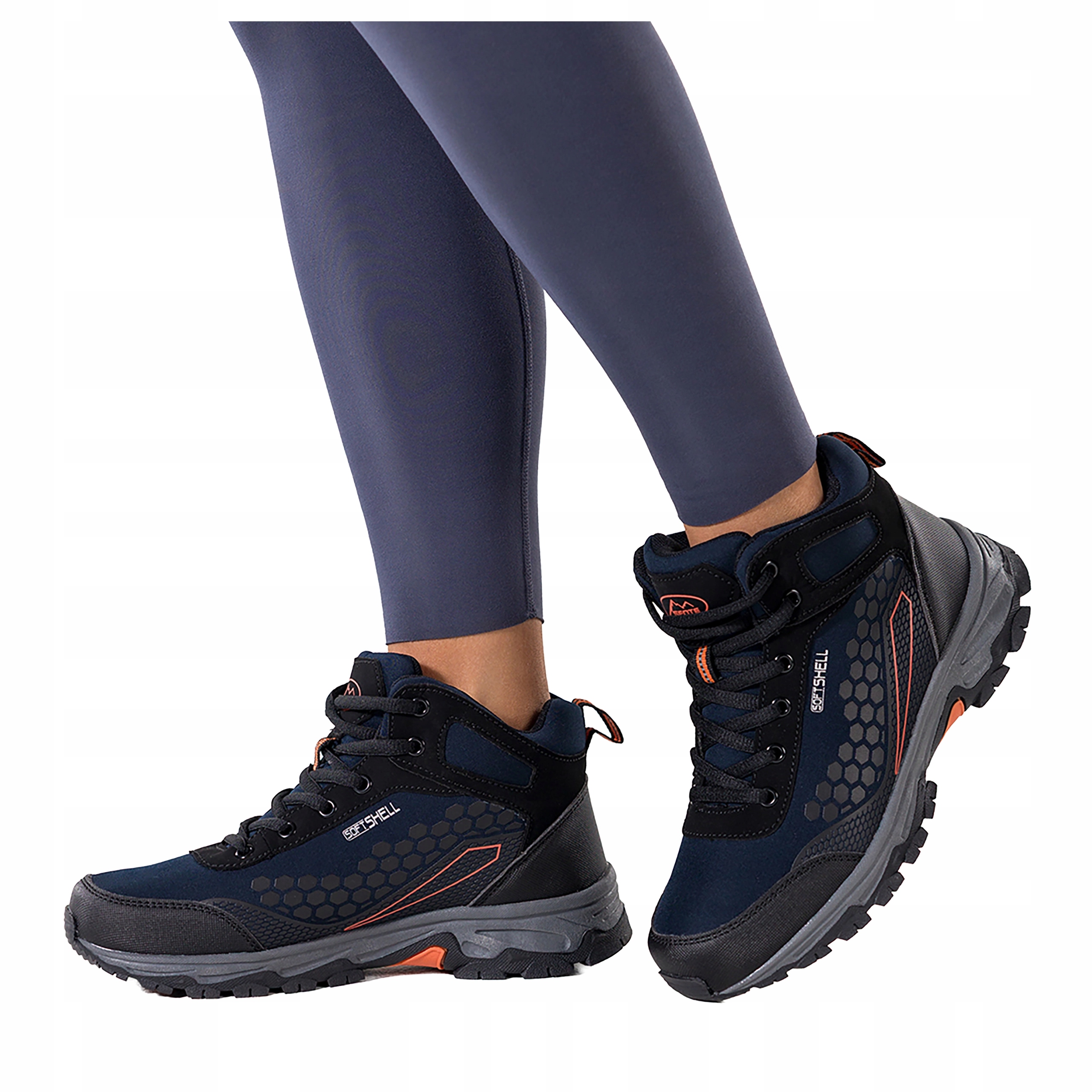 Trekové Boty Tmavě modré Dámské Šněrovací Oranžové Doplňky r 41