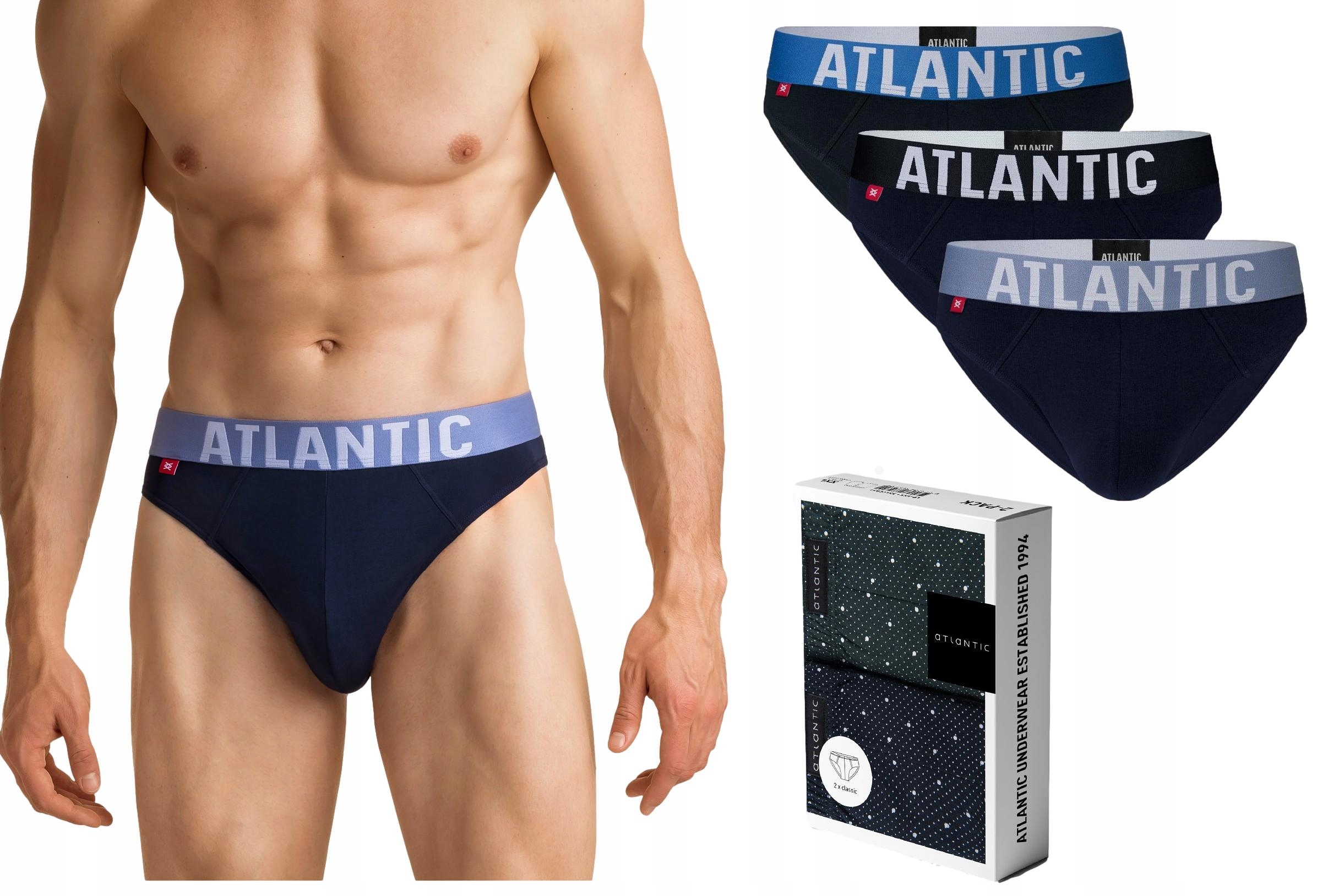 

3 Pak Slipy majtki Atlantic 3SMP-003 Cotton # XL